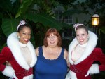 Two Rockettes and Mary Damiano