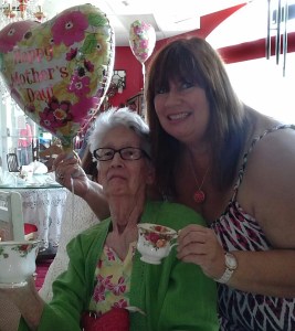 Me and Mom at Oscar's Tea Room and Gift Shop on Mother's Day